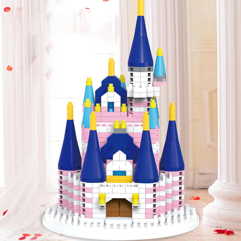 658 Pcs Castle Micro Building Blocks Mini Blocks Building Sets Building Bricks Architecture Model Gift for Age 14+ Kids Teens and Adult (blue)...
