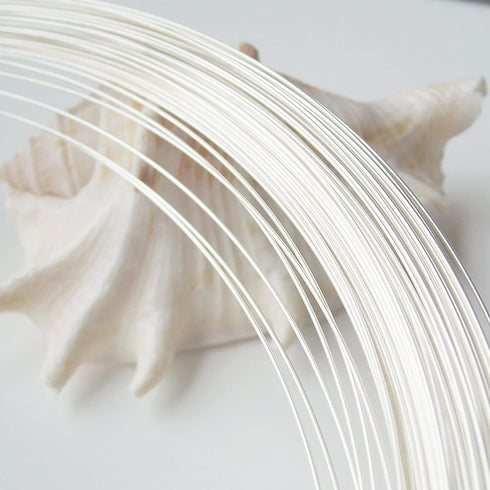 Copper Brass Craft Wire 32.8 feet (10m) 26 Guage (0.4mm) Plated Silver Craft Wire for Bead Making Art Craft DIY Embellishment Decoration Florist S...
