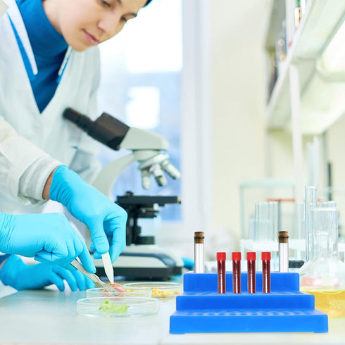 2 Pcs Test Tube Rack Test Vial Stand Test Tube Tray Practical Glass Tube Test Bottle Holder Glassine T Tool Nail Polish Tools Laboratory Tube Hold...