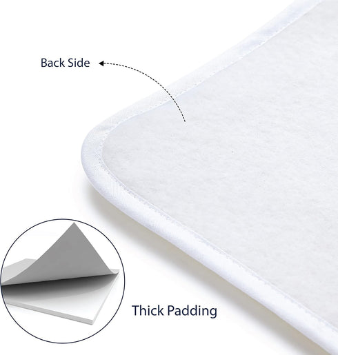 Encasa Homes Ironing Mat/Pad (Small 28"x20") with 3mm Padding & Silicone Iron Rest for Steam Pressing on Tabletop or Bed - Heat Resistant, Portabl...