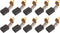 uxcell 20 Pack 999-038 Carbon Brushes 16x13x7mm Power Tool for Electric Hammer Drill Motor...