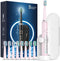M5 Sonic Electric Toothbrush for Adults - Rechargeable Electric Toothbrushes with 8 Heads & Travel Case, Power Electric Toothbrush with Holder, 3 ...