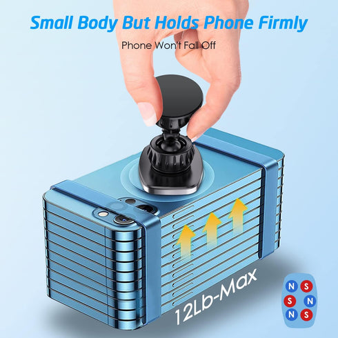 WixGear Universal Stick On Swivel Mount (2 Pack) Dashboard Magnetic Phone Holder for Car, Phone Mount for Car for Cell Phones and Mini Tablets wit...