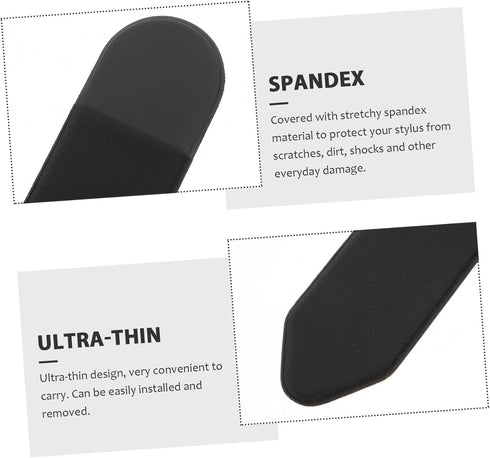 5pcs Adhesive Pen Cap Laptop Stylus Sleeve Screen Pen Protective Pouch Compatible Pencil Holder Elastic Stylus Pocket Elastic Pen Holder Tablet Su...