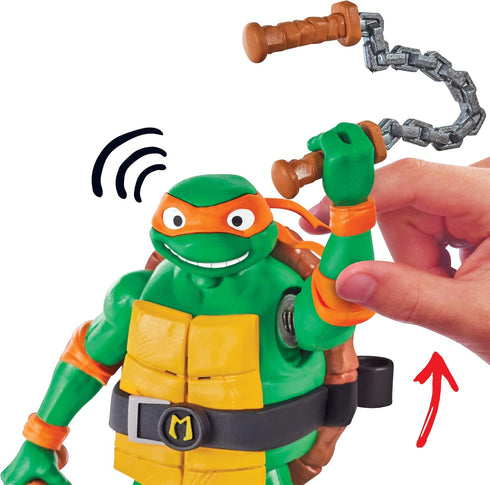Teenage Mutant Ninja Turtles: Mutant Mayhem 5.5” Michelangelo Deluxe Ninja Shouts Figure by Playmates Toys...