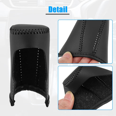 X AUTOHAUX Black Car Interior Faux Leather Gear Shifter Shift Knob Cover Transmission Shift Boot Lever for Honda Accord 2018-2022 Black Stitches...