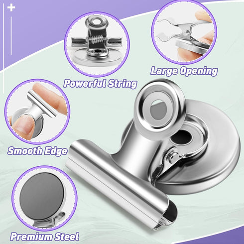 VNDUEEY Magnetic Clips, 60 Pack Fridge Magnets, Magnet Clips Heavy Duty, Refrigerator Magnets Whiteboard Magnets for Office, Classroom, and Home(S...