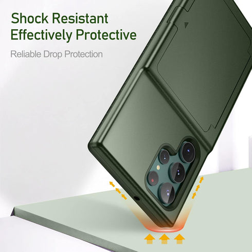 WeLoveCase Samsung Galaxy S22 Ultra Case Wallet Case with Credit Card Holder & Hidden Mirror, All-Round Protection Shockproof Phone Cover Designed...