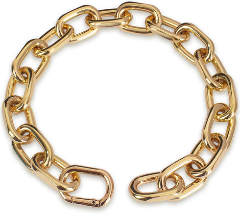 18K Gold Plated Long Link Dog Necklace - Light Metal Chain Fashion Necklace Collar for Small Medium Dogs - 5MM Width Light Metal Chain Pet Necklac...