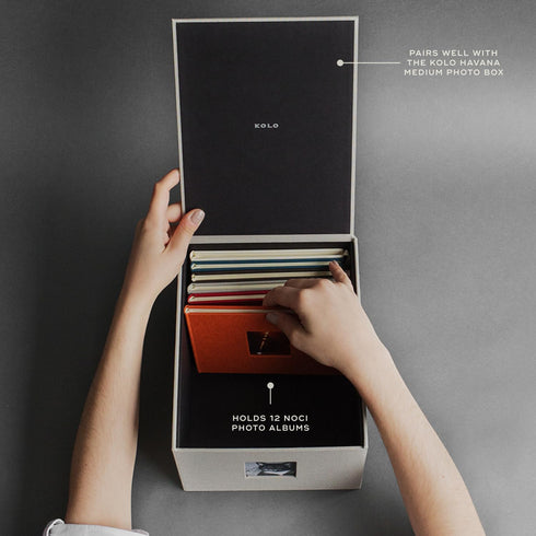 Kolo Noci Small 4x6 Photo Album, Holds 24 Photos, Ideal for Weddings and Baby Books, Navy...