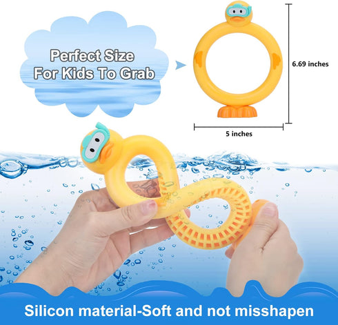 SASBSC Diving Rings Pool Diving Toys for Kids Ages 4-8 Swimming Pool Toys for Kids Ages 8-12 Summer Outdoor Water Toys for Kids Adults Underwater ...