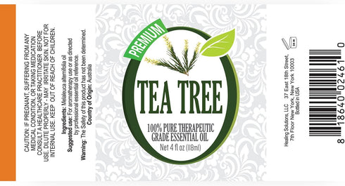 Healing Solutions 120ml Oils - Tea Tree Essential Oil - 4 Fluid Ounces...