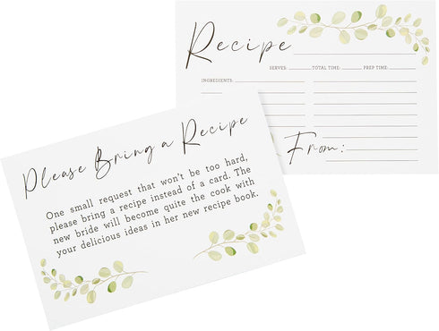 C.R. Gibson Q16-24814 Wedding Shower Recipe Cards and Invite Enclosure Cards, 40pcs, White...