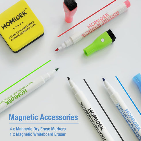 Magnetic Whiteboard for Fridge, 3 Pack Small Magnetic Dry Erase Boards with 4 Markers & 1 Eraser, Reusable Blank Magnet White Board Sheets for Hom...