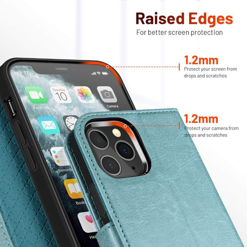 OCASE Compatible with iPhone 12 Case/Compatible with iPhone 12 Pro Wallet Case, PU Leather Flip Case with Card Holders RFID Blocking Kickstand Pho...