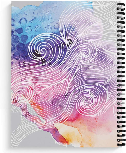 Softcover Think Positive 8.5" x 11" Motivational Spiral Notebook/Journal, 120 College Ruled Pages, Durable Gloss Laminated Cover, Black Wire-o Spi...