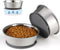 Stainless Steel Dog Bowl | Set of 2, Metal Dog Bowls with Suction Base, Rubber Bottom & Premium Material & Easy Clean (Gray-2 Pack)...