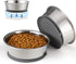 Stainless Steel Dog Bowl | Set of 2, Metal Dog Bowls with Suction Base, Rubber Bottom & Premium Material & Easy Clean (Gray-2 Pack)...