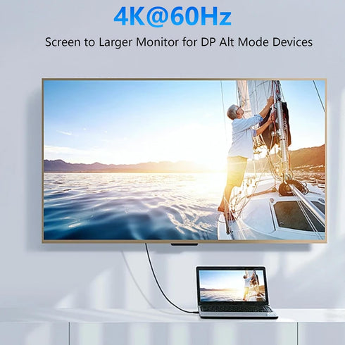 USB C-C Video Cable 10ft, 4K USB Type-C Monitor Cable Support 100W Fast Charge and 10Gbps Data Syncing, Black...