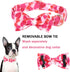 Valentine's Day Dog Collar with Bow Tie, Cotton Love Pink Dog Collar Girl Dog Collar Adjustable Cute Dog Collar with Safety Metal Buckle as Pet Gi...