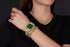 Halukakah Diamonds Gold Watch Iced Out,Women's 18K Real Gold/Platinum White Gold Plated 36MM Width Green/Blue/Red Dial Quartz Wristband 8" with Cu...