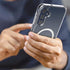ENCASED 2-in-1 MAG Case for Samsung Galaxy A15 5G with Ring Grip Compatible with MagSafe, Magnetic Cover with Silicone Phone Holder (Clear)...
