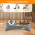 Elevated Cat Bowls - Anti-Vomiting Raised Cat Bowl Stand with 2 Thick Stainless Steel Cat Bowls Non-Slip for Small Medium Indoor Cats & Puppies, D...