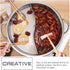 PACKOVE Double Flavor Hot Pot Divided Soup Pot Stainless Steel Hot Pot Dual Sided Pot Shabu Shabu Pot For Home (32CM?...