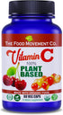 100% PLANT-BASED VITAMIN C 60 Capsules 125mg - Adults Immune System Antioxidant Support Dietary Supplement - Whole Food Vegan Supplements from Org...