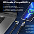 V 240W Right Angle USB 4 Cable for Thunderbolt 4 Cable 2.6 FT USB 4 Coaxial Cable with 40Gbps Data and 8K@30Hz/5K@60Hz,Compatible with Thunderbolt...