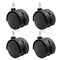 4 Pack 2 Inch Caster Wheel Replacement, M8 Office Chair Caster Wheel, Universal Standard Size Furniture Wheel with Locking Braking Plate for Compu...