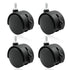 4 Pack 2 Inch Caster Wheel Replacement, M8 Office Chair Caster Wheel, Universal Standard Size Furniture Wheel with Locking Braking Plate for Compu...