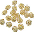 50pc 20mm Gold Edge Transparent Rose Flower Buttons for DIY Decoration Buttons Sewing Accessories Supplies...