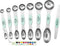Spring Chef Stainless Steel Magnetic Measuring Spoons Set of 8 with Leveler, Nesting Metal Teaspoon & Tablespoon Measuring Spoons, Kitchen Gadgets...