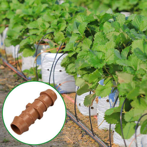 35-Pack Drip Irrigation Barbed Coupling Fittings, Barbed Connectors(17mm) Fit 1/2''(.600 ID) Drip Tubing,Sprinkler Tubing Connector for Drip Irrig...