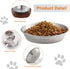 Cat Food Bowls, 2 Pcs Stainless Steel Cat Food and Water Bowls, Whisker Fatigue Shallow Cat Dishes, Small Dog Puppies Fat Faced Cat Kitten Supplie...
