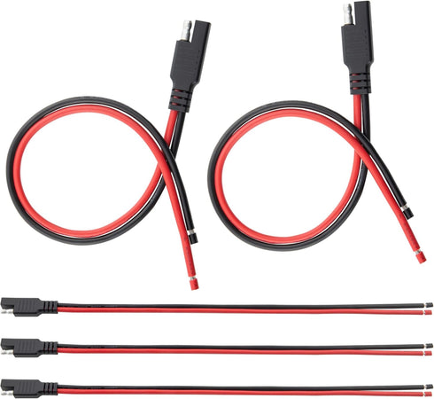 Oyviny 5PCS SAE Connector 12AWG 1 Feet SAE Extension Cable for Solar Panel Motorcycles Cars Charger Trolling Motor 2 Pin Single Plug Quick Connect...