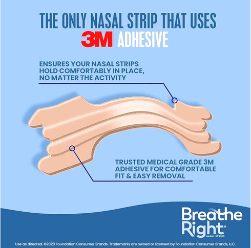 Breathe Right Original Large Tan Nasal Strips, 30 Count (Pack of 3)...
