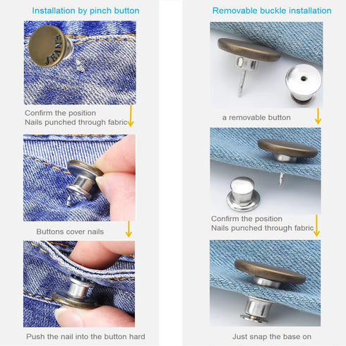 20 Pcs Jean Buttons, Buttons for Jeans to Make Smaller, Replacement Button for Jeans, Jean Buttons No Sew Instant, Jean Button Replacement (8 Hand...