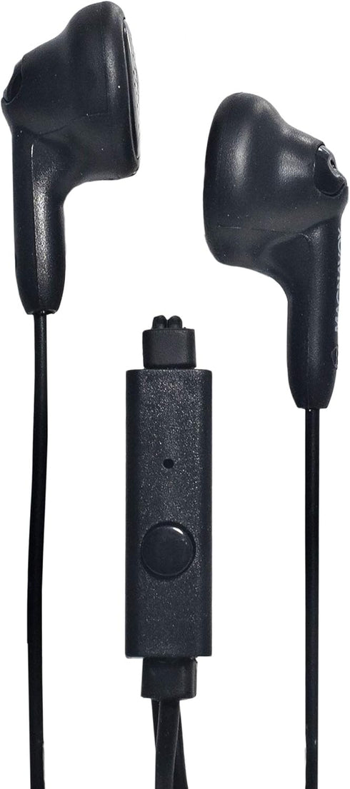 Magnavox MHP4820M-BK Gummy Earbuds with Microphone in Black | Available in Pink, Purple, White, Black, & Blue | Earbuds Gummy | Extra Value Comfor...