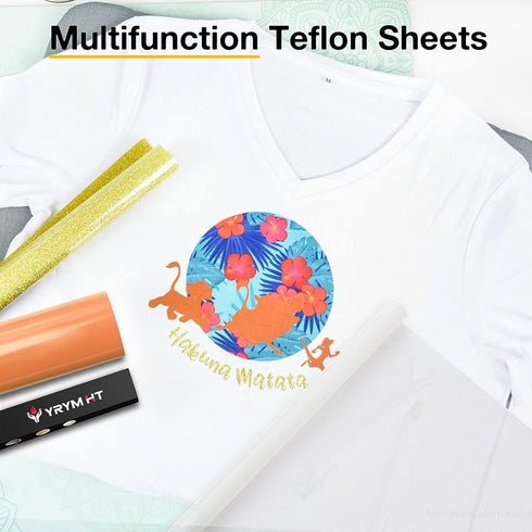 White Teflon Sheet for Heat Press - 3 Pack Non Stick Teflon Sheets 12 x 16" Heat Transfer Paper Reusable Heat Resistant Craft Mat...