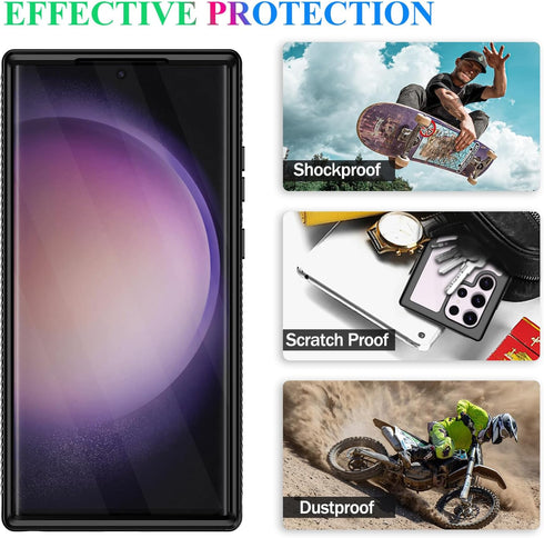 wahhle Samsung Galaxy S23 Ultra Case, Built in Screen Protector Full Body Shockproof Slim Fit Bumper Protective Phone Cover for Galaxy S23 Ultra 5...
