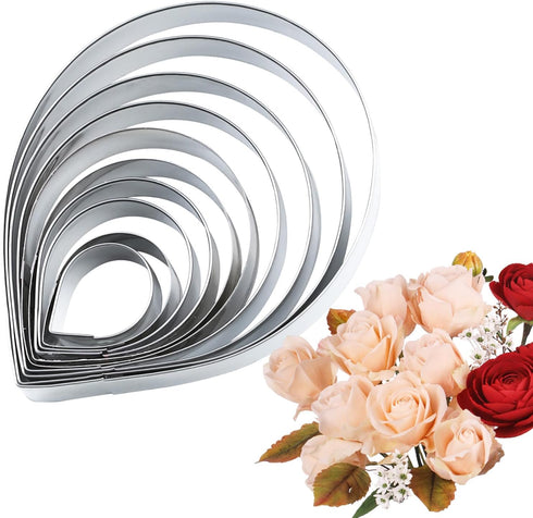 10 pcs Austin Rose Cutter Set Fondant Decor Kit Cake Decorating Gumpaste Flowers...
