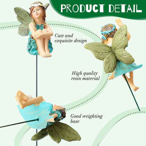 Jetec 10 Pieces Garden Miniatures Fairies Mini Garden Figurine Fairies Decor for Fairy Outdoor Garden Yard Home Decoration (Lovely Fairy)...