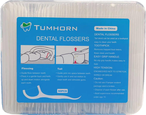 Dental Floss Picks Individually Wrapped 200 Pcs, Oral Care Flossers for Adults, Travel Dental Picks for Teeth Cleaning, Floss Sticks with 4 Portab...