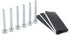 THE CIMPLE CO Pitch Pad Kit - Zinc - Grade 5 Steel Lag Bolts (6) and Mastic Pads (3) for Roof Antennas, TV Mounts, Tripods, and Satellite Dish Ins...