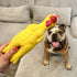 Rubber Crazy Chicken Dog Toy, 100% Natural & Durable Latex Dog Squeaky Toys, Soothes, Entertains & Promotes Wellness, Funny Puppy Toys for Small, ...