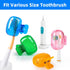 4 Pack Travel Toothbrush Head Covers Toothbrush Protector Cap Brush Pod Case Protective Portable Plastic Clip for Household Travel, Bathroom, Scho...