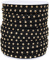 20 Yards Black Studded Faux Suede Cord Lace 5mm Flat Faux Leather Strip Ribbon with Aluminum Rivets Micro Fiber Braiding Leather String for DIY Je...