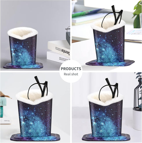 Plush Fluffy Lined Anti-scratch Eyeglasses Holder Protective Glasses Stand Case...